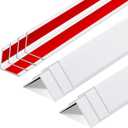 Sasylvia 10 Pcs 2-3/8 x 48 Inches Wall Corner Protector Guards with Self Adhesive, White Vinyl Corner Trim Molding Plastic for Wall Furniture Door Tables Cabinet Edge, Avoid Scratching, Easy Install