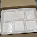 SUT SUT100% Compostable 5 Compartment Plates, 100 Pack Disposable Paper Plates 12.58.6 Inch, PFAS Free & BPA Safe Biodegradable Party Platters for Daily Meals, Events & Catering