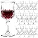 54PCS Plastic Wine Glasses, 7OZ Clear Reusable Plastic Goblets for Wedding