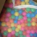 Amazon Basics BPA Free Ball Pit Balls with Storage Bag, Crush-Proof Plastic for Toddlers Kids 12+ Months Play, 6 Bright Colors, Pack of 1000