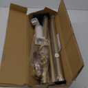Warm Gold Adjustable Curtain Rods, 144 to 164 Inch, Heavy Duty 1-Inch Telescoping Rods with Cap Finials