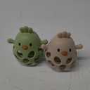 2 Pack Baby Teething Toys Soft Silicone, Baby Teethers for Babies 3-6 Months BPA Free, Anti-Drop Teething Mitten, 100% Food-Grade Silicone, Baby Chew Toys for Sucking Needs (Green & Beige)