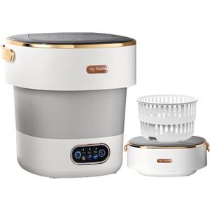 Portable Washing Machine,Mini Washer 20L Upgraded With Spin Basket,Small Clothes Folding Washing Machine Of Underwear, Baby And Small Clothes,Suitable For Home Apartments Dormitories, Hotels Ash Gray