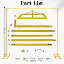 6.6FTx6.6FT Wedding Arch Backdrop Stand Square Metal Rectangular Arch Frame Balloon Arch Stand for Wedding Birthday Party Baby Shower Bridal Shower Photography Decoration（Gold）