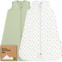 2-Pack Baby Sleep Sacks, Zipper Wearable Blanket - 0.5TOG Organic Cotton, Lightweight,Soft Cozy Toddler Sleeping Sack 6-12 months, Easy to Wear Large Newborn Transition Swaddles Sleepsacks (Roarsome)