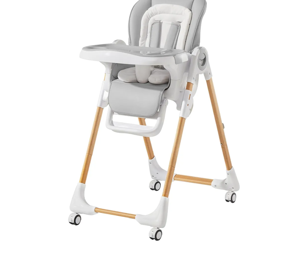 Mallify Convertible High Chairs for Babies and Toddlers, Height Adjustable Baby High Chair, High Chair with Removable Tray, Adjustable Backrest, Portable Baby Dinning Chair with Lockable Wheels