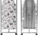 Duwee 14"x38" Wall Mounted and Door Mounted Ironing Board with Heat Resistant Cover (White)