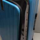 Hanke 24 Inch Checked Luggage PC Hard Case Luggage Top Opening Aluminum Frame Tsa Luggage Suitcases with Wheels for Travel Woman Men, Caribbean Blue.