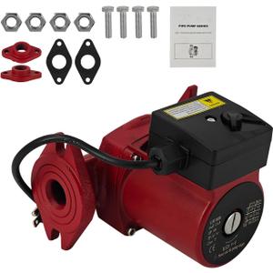 115V 1/6HP Water Circulator Pump Boiler Pump Used for Radiant Heating, Hydronic Heating, Fan Coil Heating, Solar and Other System Types, Compatible with UPS26-99FC, 52722512