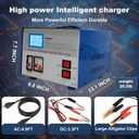 40 AMP 12V24V Heavy Duty Battery Charger for Big Truck Diesel semi Trucks and Tractors Vehicles Boat Battery Charger Marine Lead-Acid Batteries Automotive Heavy Duty Manual Repair Pure Copper Coil
