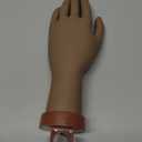 Yokilly Practice Hand for Acrylic Nails, Bendable Soft Nail Practice Hand, Flexible Plastic Nail Hand Practice, Fake Mannequin Training Hand for Nails Practice (with Clamp Holder) / Black