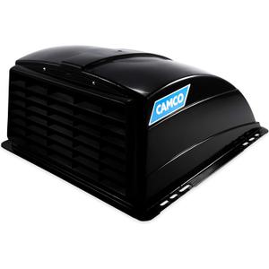 Camco Standard Roof Vent Cover, Opens for Easy Cleaning, Aerodynamic Design, Easily Mounts to RV with Included Hardware-Black (21015)