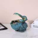 Pelican Key Holder Statues,Fun Animal Hippo Candy Dish,Candy Dish for Office Desk Unique,Modern Key Holder for Pelican Figurine,Suitability Desk candy bowl and Entry Table Decor Items((Green