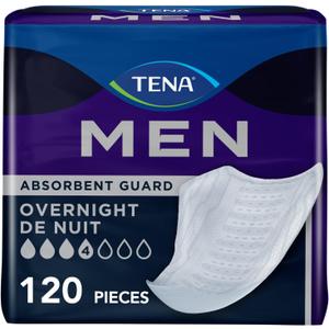 TENA Men Overnight Guards, Incontinence Pads for Men, 120 ct