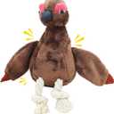 7" Squeaky Plush Toy for Puppies Small Dogs Self Etertainment Washable Soft Made [PET ONLY] (Brown Turkey)