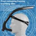 Snorkel Swim Training Practice Freestyle Learn to Swim for Pool Swimming and Open Water Snorkeling (Black)