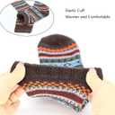 YZKKE 5Pairs Men Wool Socks Thick Thermal Hiking Winter Warm Boot Heavy Soft Cozy Socks for Cold Weather (One Size, Mul-3)