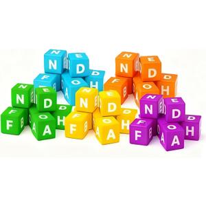 Dice Game Fast-Paced Word Adult Party Game for Family Fun for 15 Players for Families, Gamenight and Hangouts Classic Nighttime Word Challenge (60 Dice)