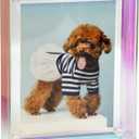 Gelite Acrylic 8X10 Picture Frame to Display 8x10 6x8 5x7 Pictures Mat-free Neon Floating Photo Frame for Wall and Tabletop, Iridescent Rainbow