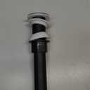 Bathroom Sink Drain,Drain Stopper Bathroom Sink Without Overflow,Small Cap Pop Up Drain Assembly with Detachable Strainer Basket,Built-in Anti-Clogging, Stainless Steel Nut Matte Black