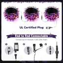 WBao Halloween Lights Orange Purple 300LED 108ft Super Bright String Lights, UL Certified, 8 Lighting Modes, Timer, Connectable, Memory & Waterproof for Indoor Outdoor Halloween Decorations