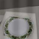 Layhit 10 Pcs Christmas Holly Melamine Dinner Plates - Holly Plates Holiday Dinnerware Party Dishes for Home Kitchen Picnic Party Event Supplies(8 Inch)