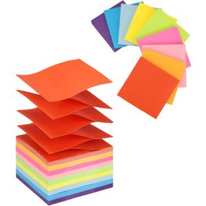 Mr. Pen- Pop Up Sticky Notes 3x3 Refills, 18 Pads, 900 Sheets, Bright Colors, Self Adhesive Memo Pads for Dispensers, Perfect for Home, Office & School, Stocky Notes for Bible Journaling