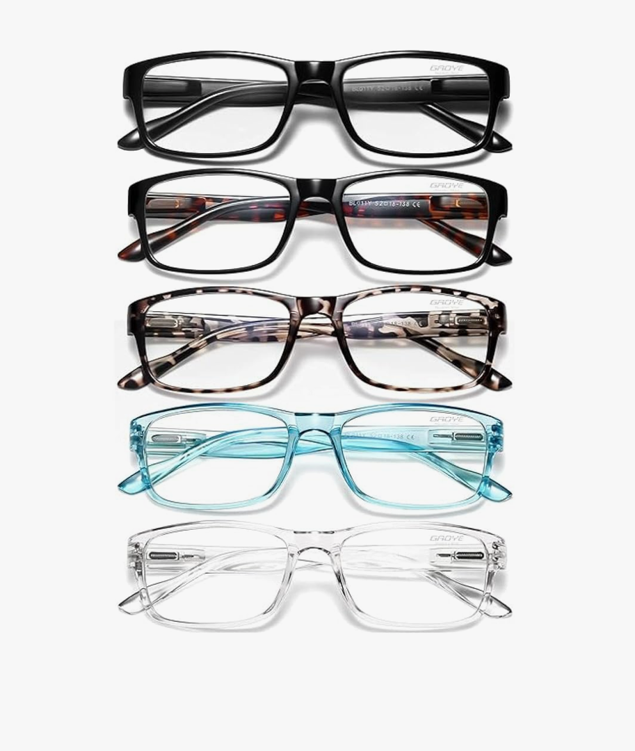 Gaoye Professional Reading Glasses for All Day - Computer Readers with Blue Light Protection - Value Pack(0.5)