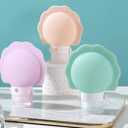 3 pcs Silicone Travel Bottles, 3 oz Portable and Reusable Travel Bottles for Toiletries, Leak Proof Squeezable Travel Toiletry Bottles Travel Lotion Container (3 oz purple+orange+ green)