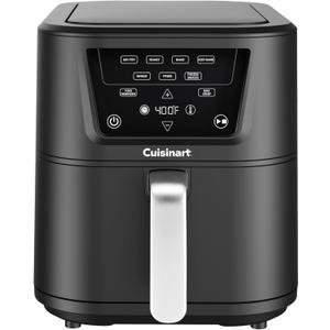 Cuisinart CompactMax 8-Quart Basket Air Fryer for Large Family Meals, Compact Ceramic Countertop Fits a 4.5-lb Chicken, 4-in-1 Air Fry, Roast, Bake & Keep Warm, Easy-Clean Dishwasher-Safe, AIR-210