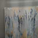 Large White Framed Blue and Gold Abstract Canvas Wall Art for Living Room, 2 Piece Modern Minimalist Prints Paintings Artwork for Walls, Glitter Pictures for Hallway Dining Bedroom Wall Decor 24x36 In