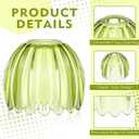 4 Pcs Green Glass Tulip Lamp Shades Small Flower Sconce Shade E26 Base 1.65" Top x 4.45" Dia. x 4.33" H Mini Lampshades Replacement for Floor Table Chandelier Decor Vanity Pendant Light Covers