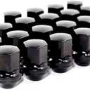 Set of 21 Veritek 14x1.5mm Black 7/8 22mm Hex Duplex Large Wide Acorn Seat OEM Style 1.5 Inch 38.5mm Lug Nuts For Buick Cadillac Chevy Chevrolet Chrysler Dodge Jeep RAM Factory Wheels VPE-14155330BK24