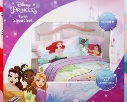 Disney Princess Twin Sheets Set Microfiber
