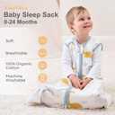 Yoofoss Baby Sleep Sack 12-18 Months Wearable Blanket for Babies 100% Organic Cotton 2-Way Zipper TOG 0.5 Toddler Sleeping Sack 3 Pack, Comfy Lightweight Sleep Sacks