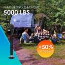 POLESTAR Electric Trailer Jack 5000 lbs, Power A-Frame Tongue Jack with Waterproof Protective Cover & LED Light for RV, Camper, Travel Trailer, Yacht, 12V DC Hard Wiring, 9"-27" Lift