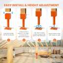 Screw Jack Post 2 Pack, 4"x4" Adjustable House Jacks for Leveling, 13"-19" Height Range, 24700 lbs Max Load Capacity, Heavy-Duty Steel Post for Crawlspace, Basement, and Foundation Repair