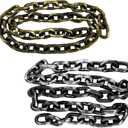 2 Pack 6 Feet Halloween Decoration Chains Plastic Fake Chains Props Prison Chain Costume Accessory for Halloween Cosplay Haunted House Decoration Supplies, 2 Colors