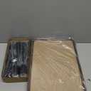 Farmhouse Semi Flush Mount Ceiling Light Fixture, Lights for Bedroom, Black Metal and Wood Kitchen Light Fixtures with 6 E26 Bulb Sockets, Hallway Light Fixtures, Lamps for Living Room