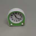 Peakeep Analog Alarm Clock Non-Ticking Silent, Optional 7 Wake-up Sounds with Volume Control, Nightlight and Snooze, AA Battery Operated (Green)