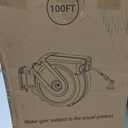 Retractable Garden Hose Reel 5/8 in x100 ft, Heavy Duty Wall Mounted Hose Reel with 10- Function Sprayer Nozzle, Any Length Lock/Automatic Slow Return System,180 Swivel Bracket