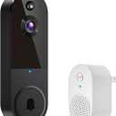 BoomChill 1080p Wireless Video Doorbell Camera, AI Human Detection, 2-Way Talk, Live View, Night Vision, Cloud Storage, 2.4G WiFi Only, Battery Powered, Indoor Outdoor Surveillance (Black)