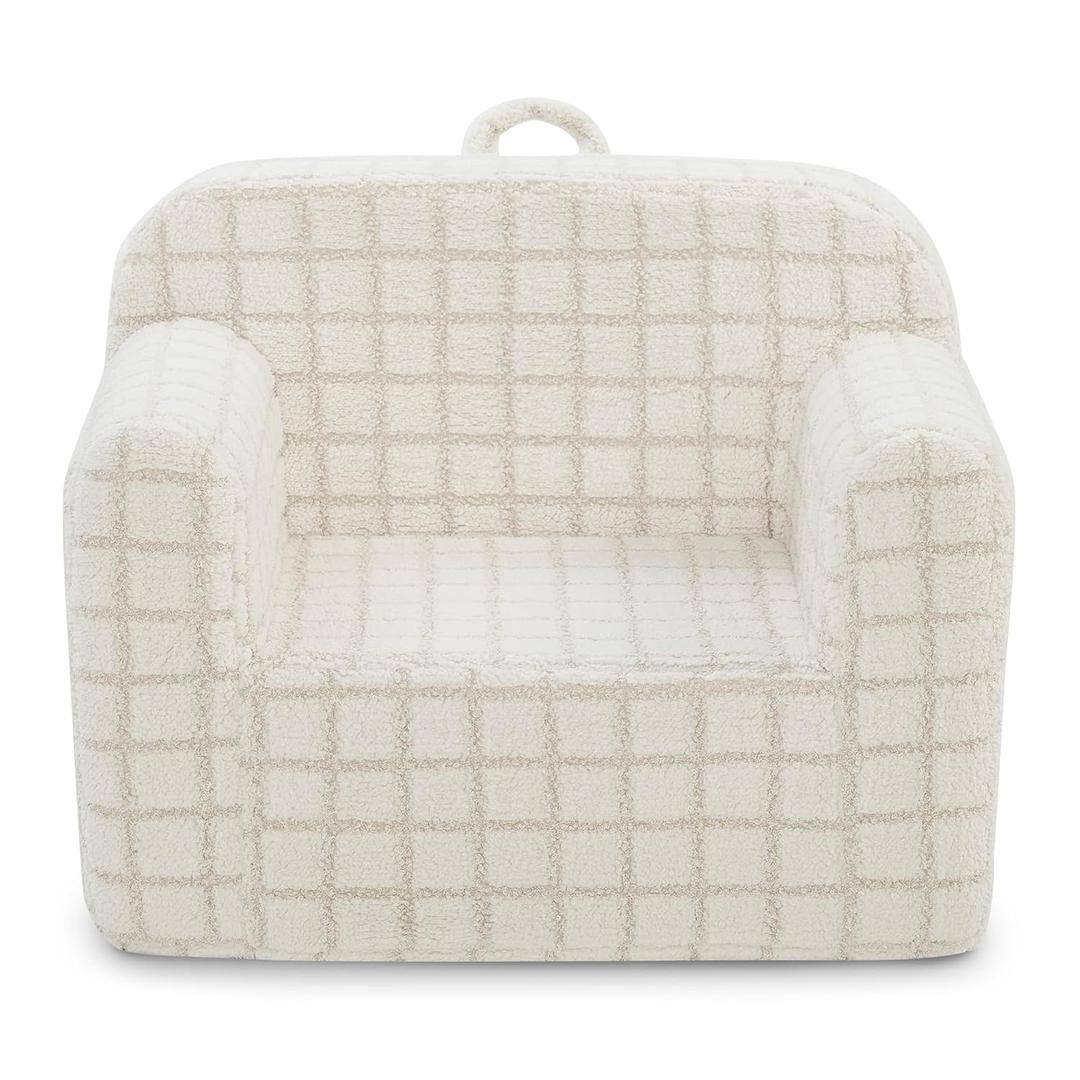 Delta Children Checkered Cozee Chair, Cream