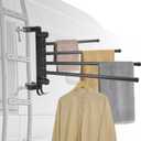 RV Clothes Drying Rack, RV Ladder Clothes Drying Rack, Four 12.7" Long Arms, No Drilling Anti-Rust for Ladder Boats Camper Trailer Travel Hotel Home