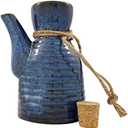 Needzo Traditional Japanese Soy Sauce Dispenser With Cork Stopper and Easy Pour Spout, 7 Ounce