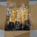 Plastic Gold Star Award Trophies 24 Pack 6 Inch Tall Golden Statue Award for Party Decorations, Party Favors, School Award, Game Prize, Party Prize and Appreciation Gifts