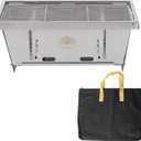 SUNYE Charcoal Grill for IGT Table,Portable Grill with Carry Bag,Adjustable Furnace Burning Carbon Plate Height,Stainless Steel,Instantly Expands and Stores, 1 Piece