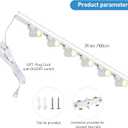 Plug in Track Lighting with Power Cord, 6-Light LED Track Lighting Kit with Track Rail, Modern Kitchen GU10 Track Lighting Fixtures Plug in Ceiling Light with 13FT Plug Cord, White (No Bulbs)