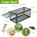 Qualirey 4 Pcs Rat Trap Live Animal Cage for Squirrel Chipmunk Mouse,Green