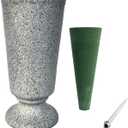 Grave Vase Cemetery Grave Decoration for Cemetery Grave Headstone Flower Vases with Spikes and Floral Foam